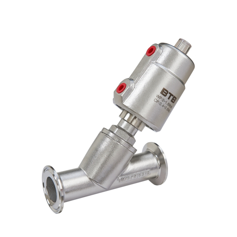 Quick installation stainless steel cylinder angle seat valve