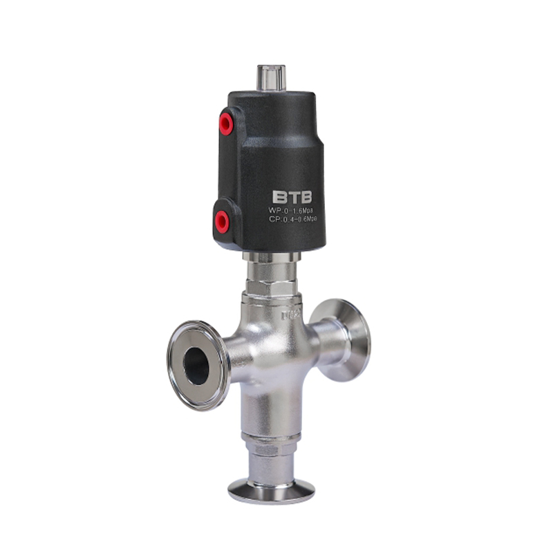 Quick installation aluminum three-way valve