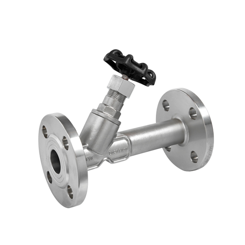 Manual flange angle seat valve